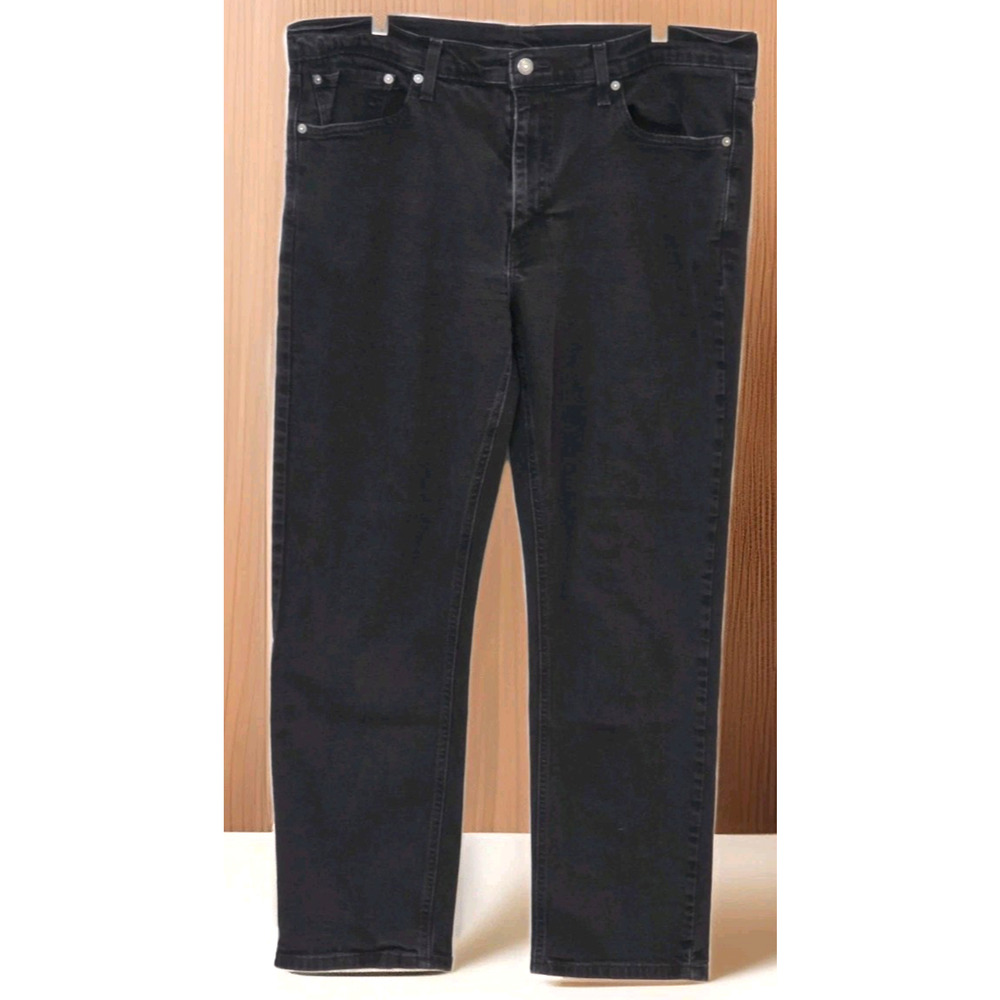 Levis 541 Jeans Men's 38x32 Athletic Fit Taper Black Denim Distressed